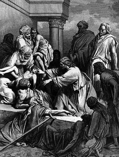 Christ healing the sick, by Gustave Doré (1832-1883).